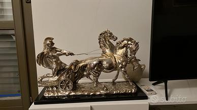 Biga Romana argento e parti laminate oro