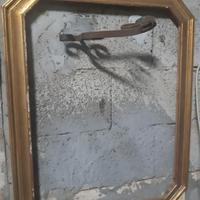 cornice legno dorata