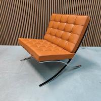 KNOLL Poltrona Barcelona NUOVA in pelle Cognac