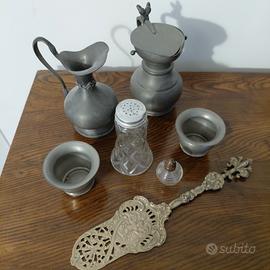 sette oggetti antichi vintage 