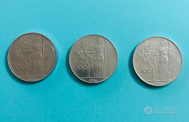 100 lire minerva 1956-1961-1966