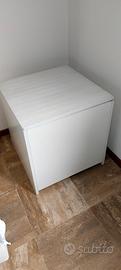 Cubo Contenitore Vintage 60x60 - Bianco Laccato 