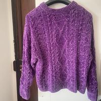 Maglione ciniglia Calliope viola