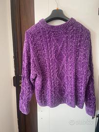 Maglione ciniglia Calliope viola