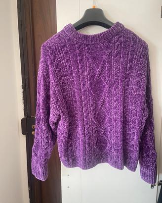 Maglione ciniglia Calliope viola