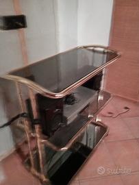 carrello porta TV vIntage ottone