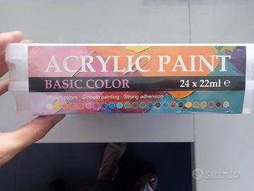 Scatola 24 colori acrilici -NUOVO-