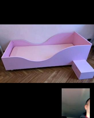 letto + comodino+ materasso montessori 