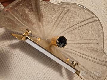 Lampada muro /plafoniera Vetro Murano e foglia oro