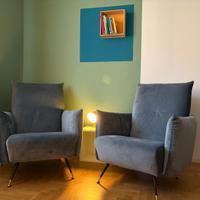 Poltrone artigianali stile vintage in velluto