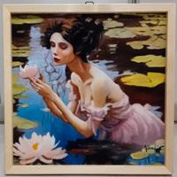 mio dipinto ad olio su tela applicata su tavola 40