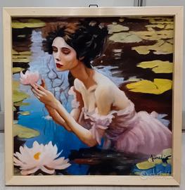 mio dipinto ad olio su tela applicata su tavola 40