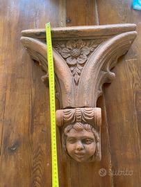 Mensola/capitello in terracotta vintage