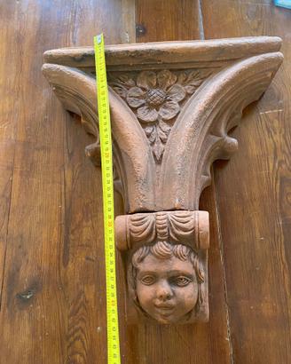 Mensola/capitello in terracotta vintage