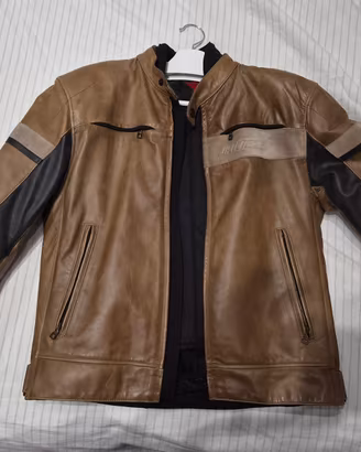 Giacca moto pelle Dainese stile vintage