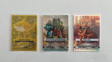 Lotto n° 3 carte promo Brainrot