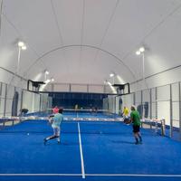 copertura pressostatica per 2 campi da padel