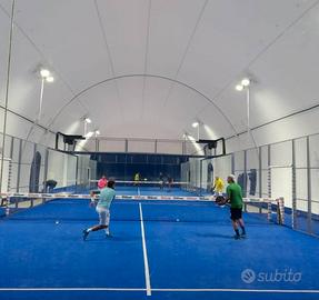 copertura pressostatica per 2 campi da padel