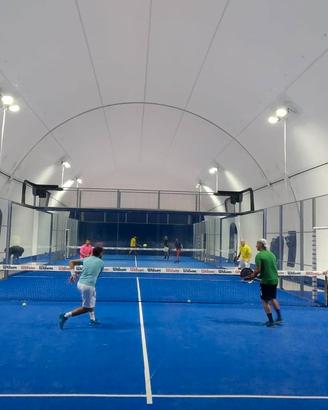 copertura pressostatica per 2 campi da padel