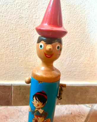 Salvadanio Pinocchio in legno vintage anni 80/90