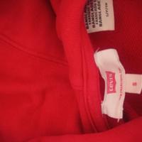 felpa taglia s, unisex, rossa, levis, tenuta bene 