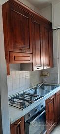 cucina in legno noce 370 cm  lineare
