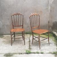 Coppia sedie Chiavarine anni 50.Design modernariat