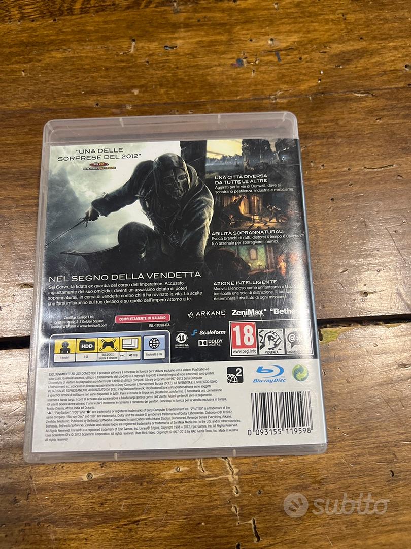 Jeu Dishonored PS3 - Version PAL Italienne COMPLETE - Occasion Bon état