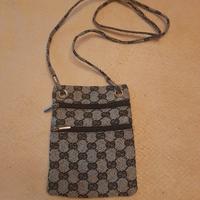 Borsetta a tracolla grigio/nera (779e)