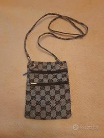 Borsetta a tracolla grigio/nera (779e)