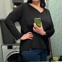 Maglia blusa tg62/64 nera elegante leggera nuova