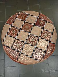 Pouf etnico in pelle di Cammello