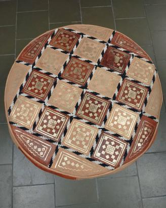 Pouf etnico in pelle di Cammello