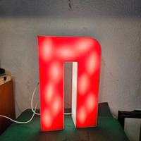 INSEGNA LUMINOSA LED VINTAGE RECUPERO INDUSTRIALE