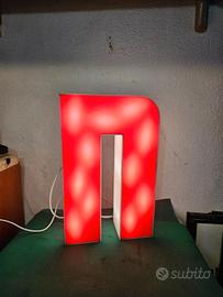 INSEGNA LUMINOSA LED VINTAGE RECUPERO INDUSTRIALE