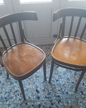 COPPIA DI SEDIE STILE BISTROT DESIGN THONET