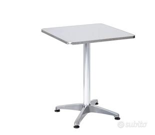 tavolino e sedie di alluminio 