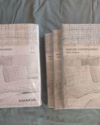PARURE COPRIPIUMINO SINGOLO KASANOVA 100%COTONE