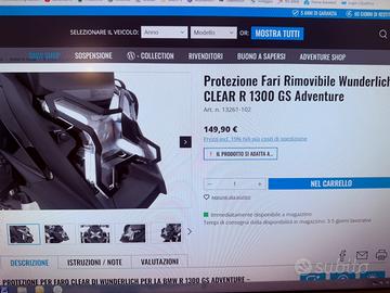 Protezione fanale Wunderlich Bmw R 1300 GS Adv new