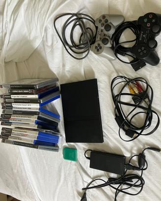 Ps2 console con giochi e controller