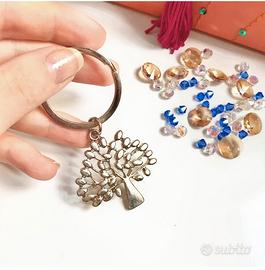 Charm portachiavi argentato albero vita
