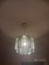 Lampadario ha sospensione spechi e vetro moderna