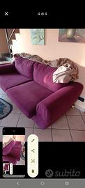 Divano 3 Posti Viola/Bordeaux 