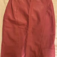 Gonna in pelle rosa
