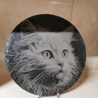 tagliere in ardesia gatto