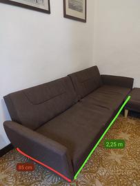 Divano letto marrone
