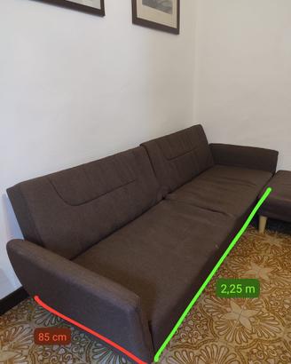Divano letto marrone