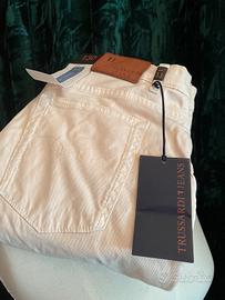 Pantaloni jeans elastici Trussardi salmone 47