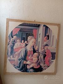 bella stampa della madonna con bambin Gesù 
