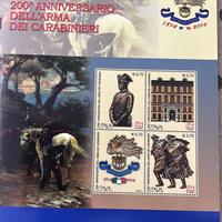 Folder francobolli bicentenario Arma carabinieri